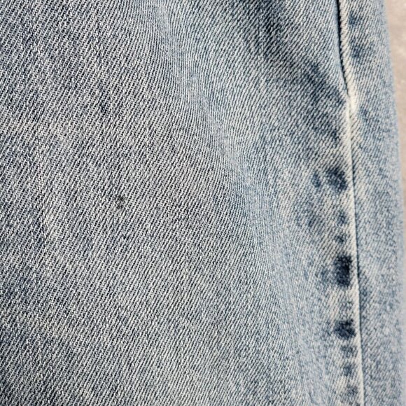 Levis 505 Straight Jeans 36 x 29.5 Mens Denim Light Blue Whiskering Blue 36 x 30 - Picture 8 of 16